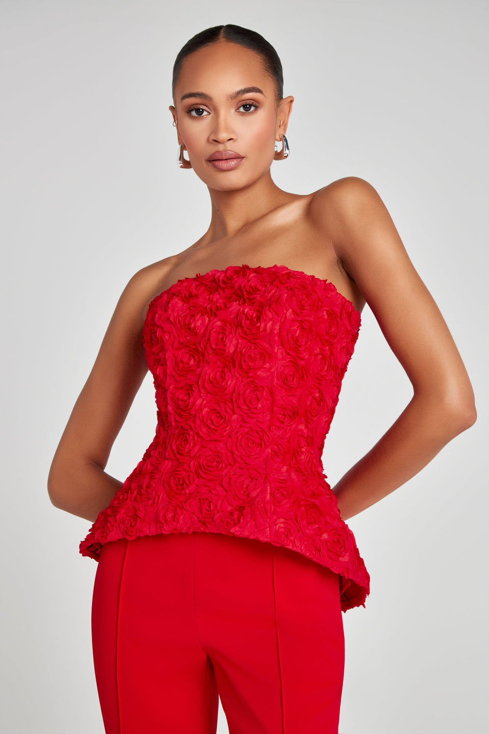 NADINE MERABI Tops Phoebe Red Top