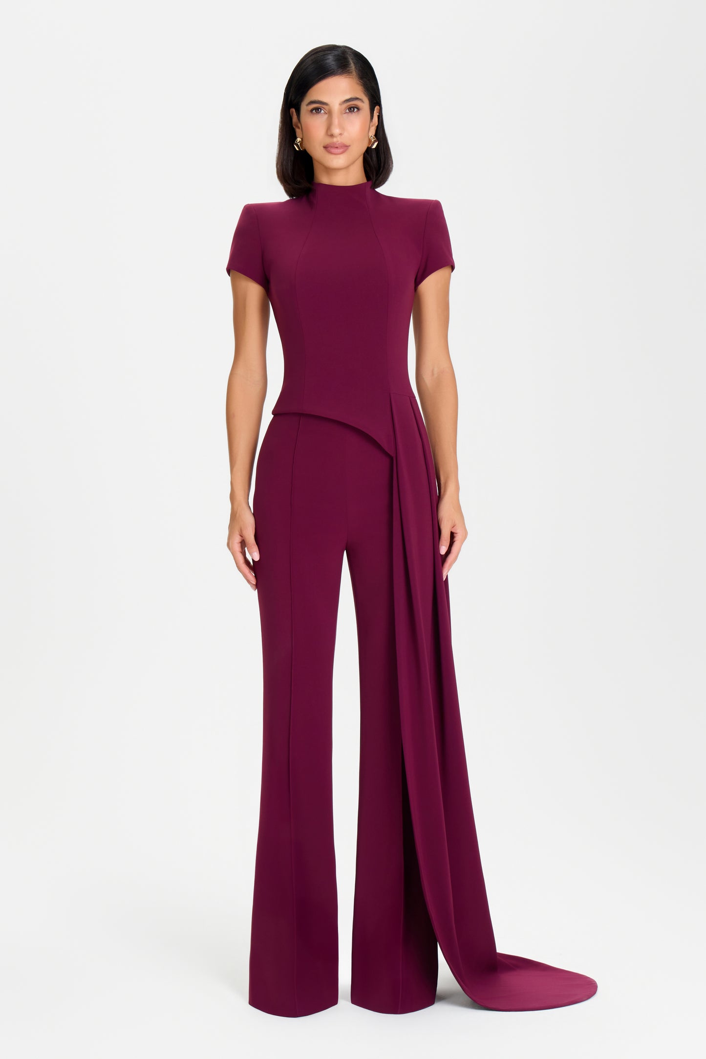 Charlotte Burgundy Trousers