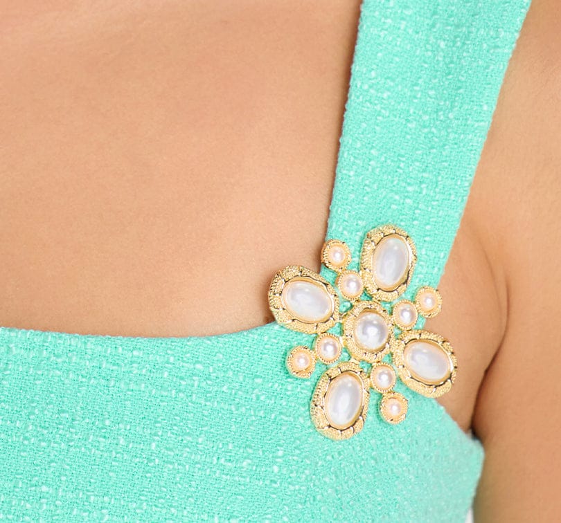 Isla Mint Dress | NADINE MERABI Isla Mint Dress | NADINE MERABI