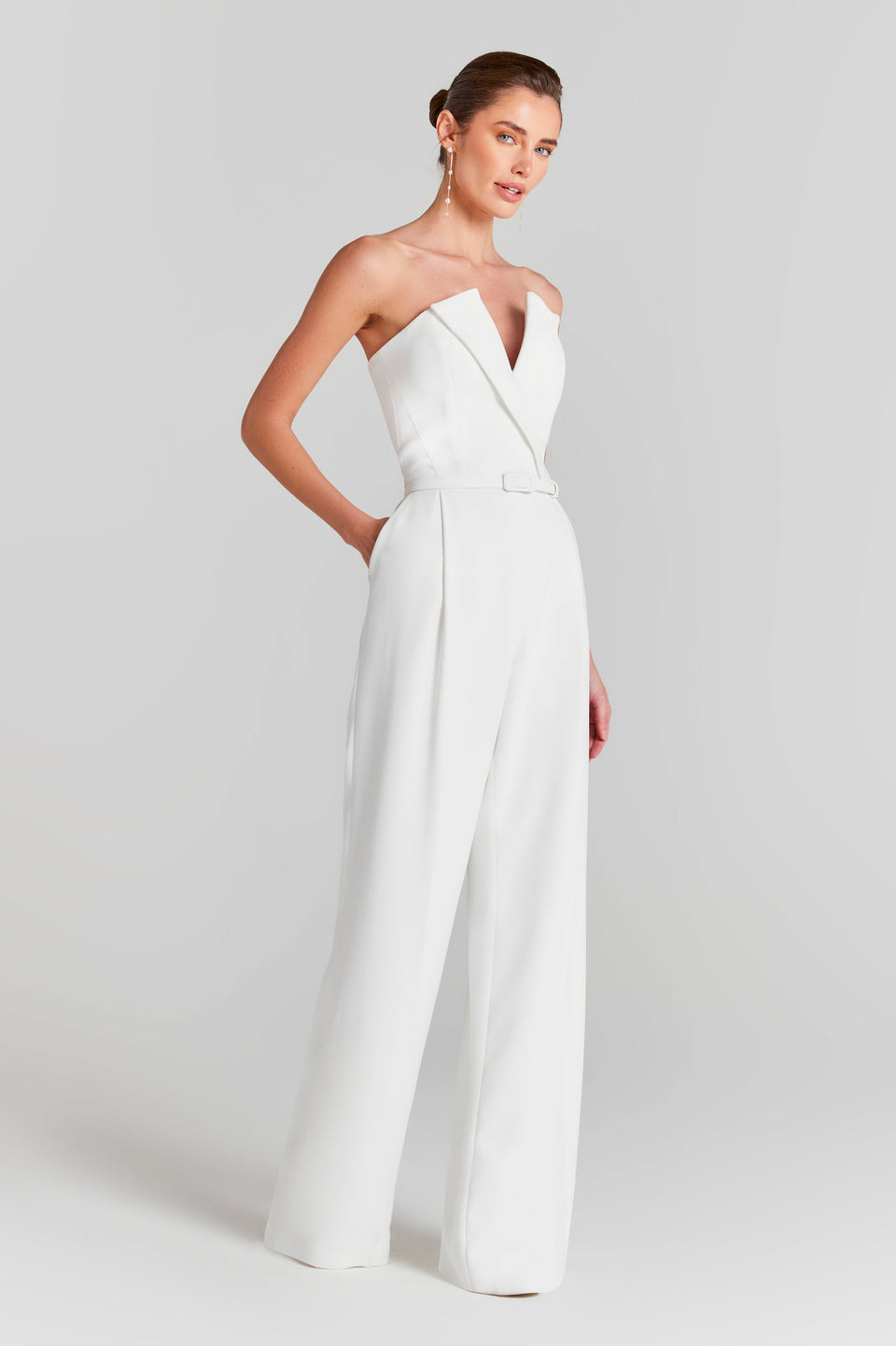 NADINE MERABI Jumpsuits Vanessa White Jumpsuit