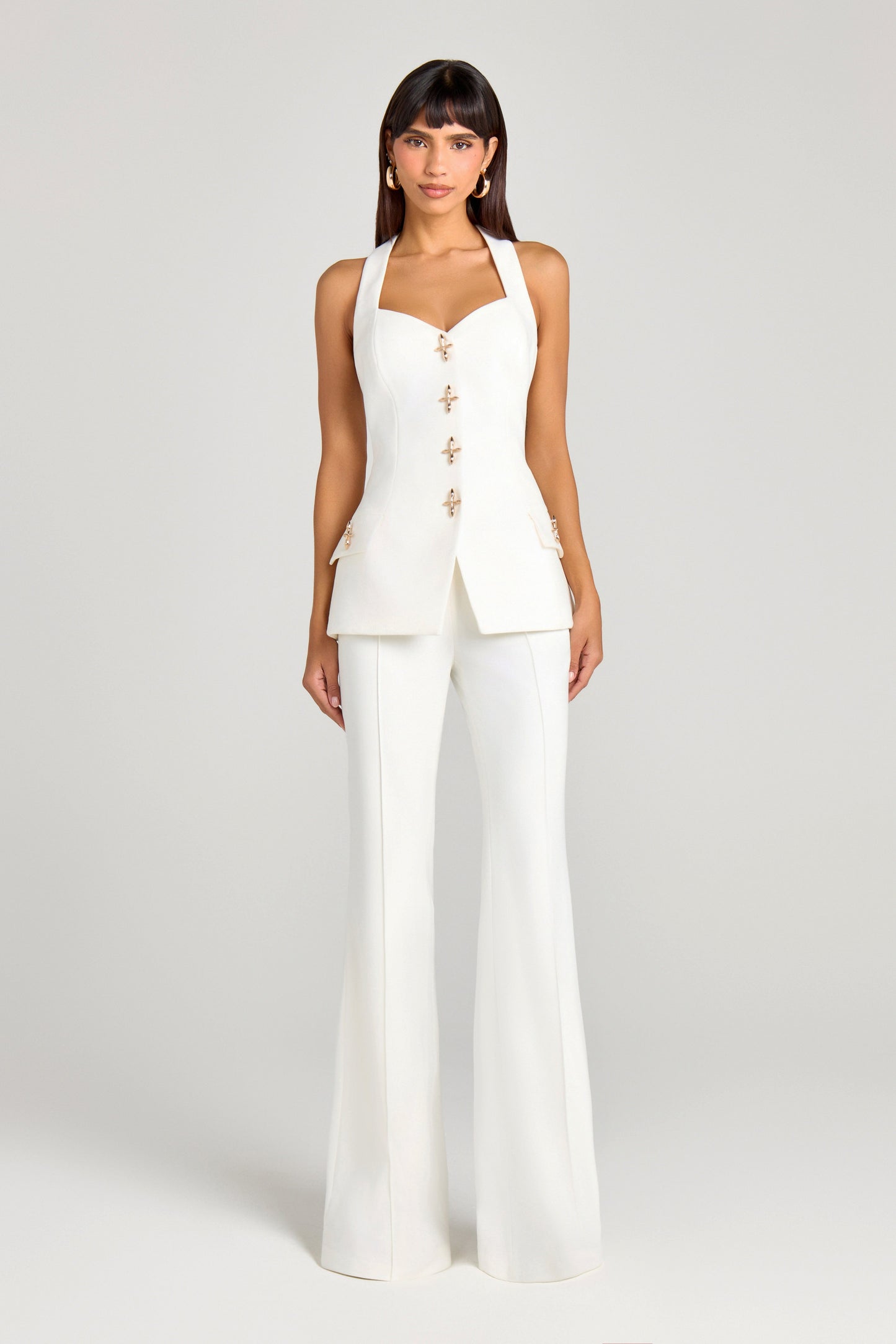 NADINE MERABI Tops Zoe White Waistcoat