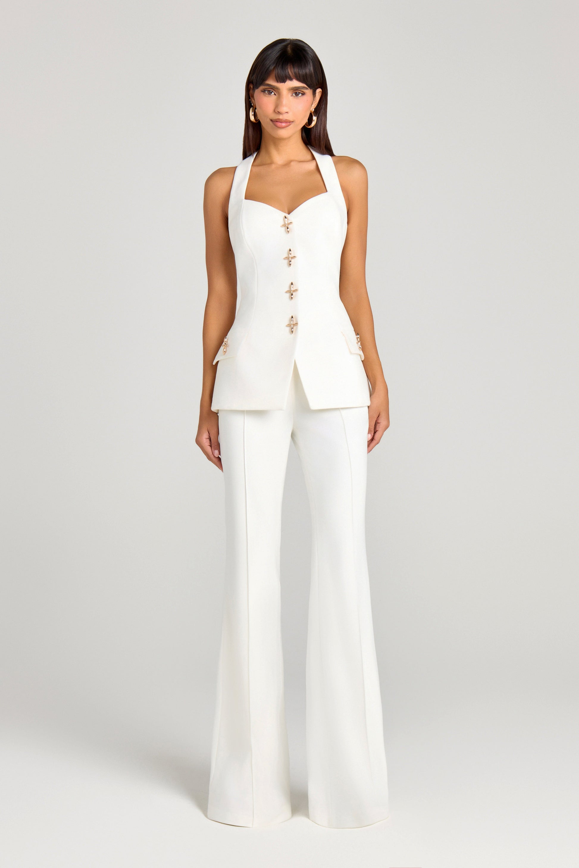 NADINE MERABI Tops Zoe White Waistcoat