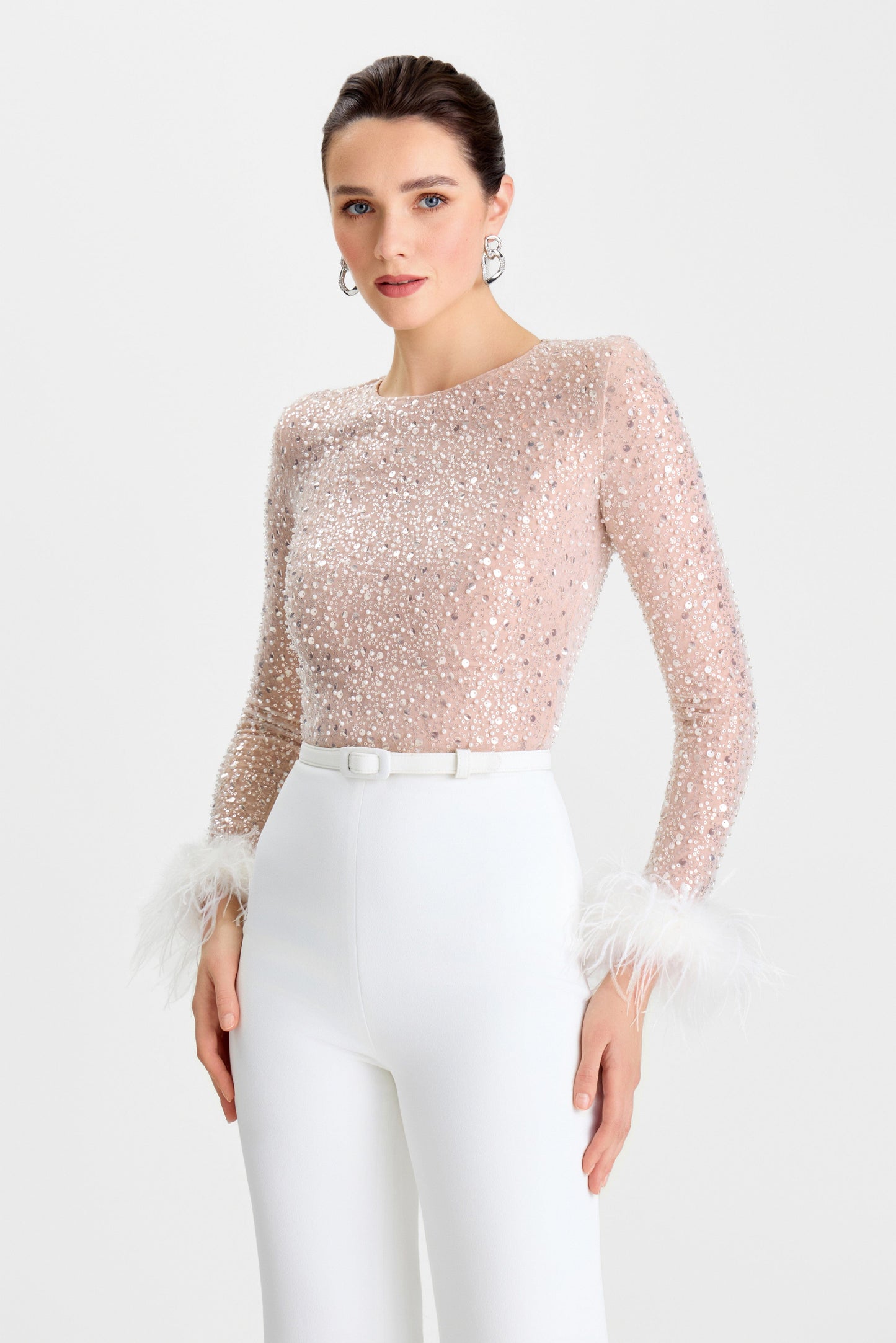 NADINE MERABI Jumpsuits Amelia White Jumpsuit