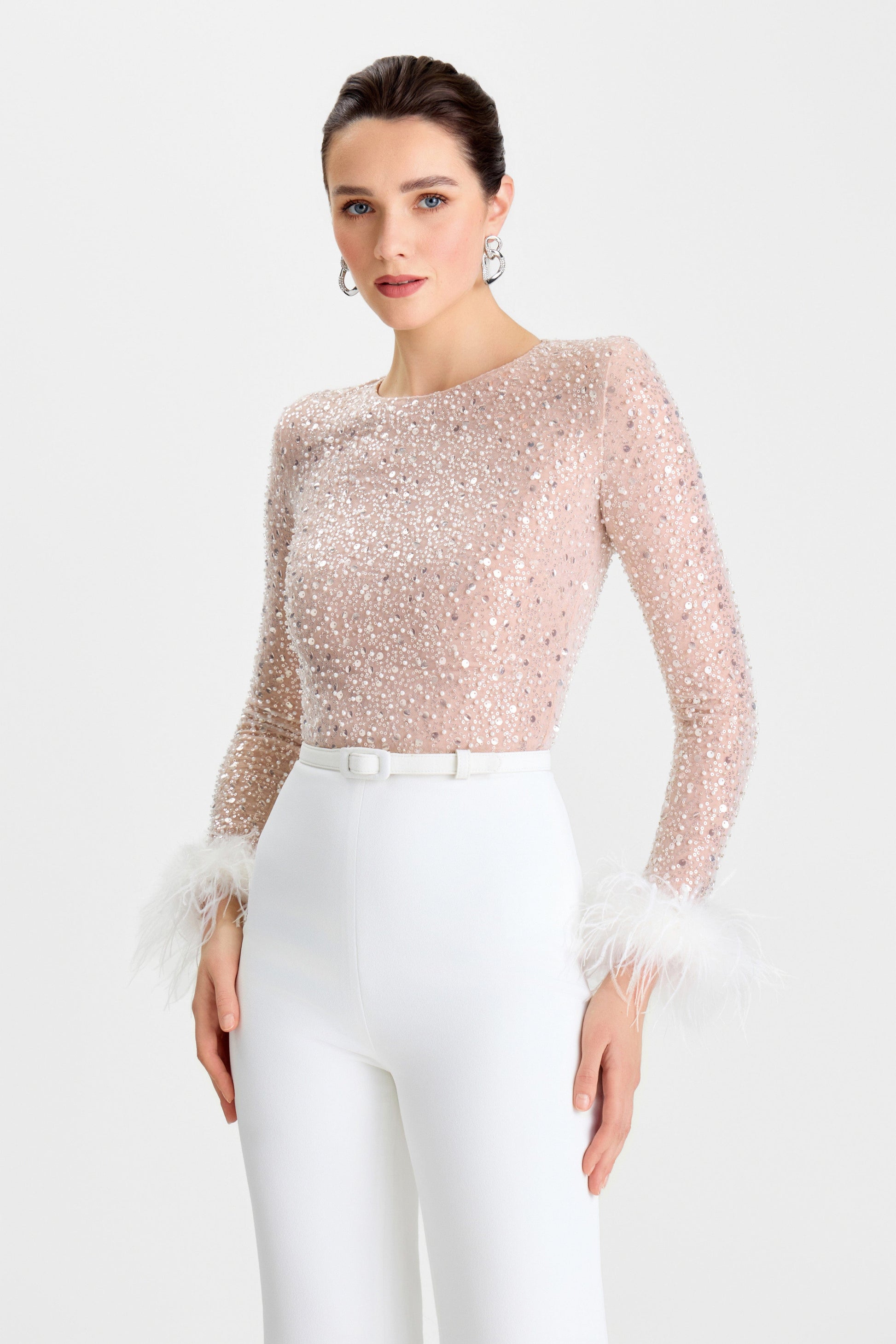 NADINE MERABI Jumpsuits Amelia White Jumpsuit