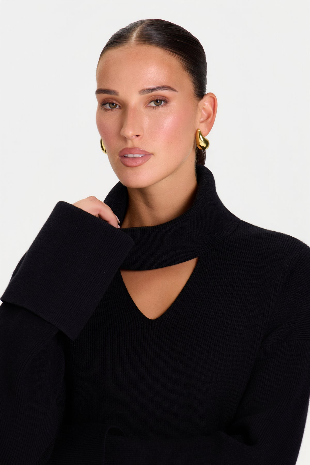 Amber Schwarzer Knit Bodysuit