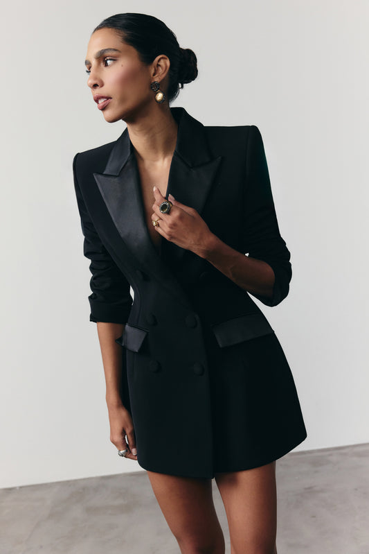 Monica Black Blazer Dress